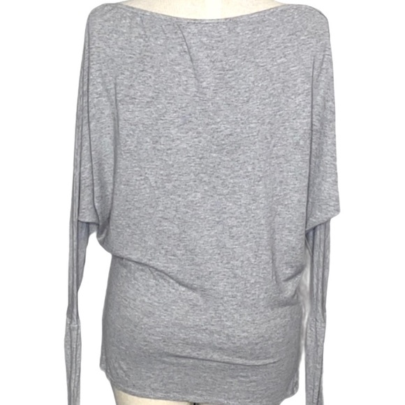 NWOT FREE PEOPLE Gray Boatneck Dolman Long Sleeve Tunic Mini Dress Size Small - Picture 10 of 11